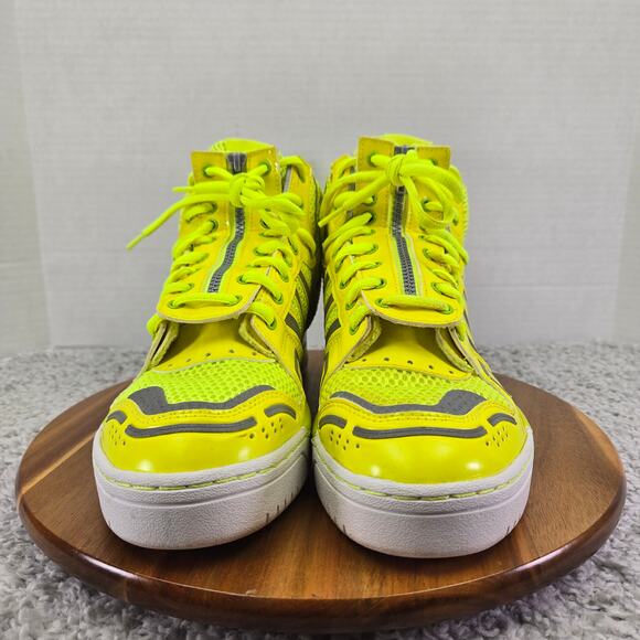 Adidas JS Jeremy Scott Mesh Wings 2.0 Neon Green High Top Sneaker Mens 11 M20654 - Picture 5 of 16